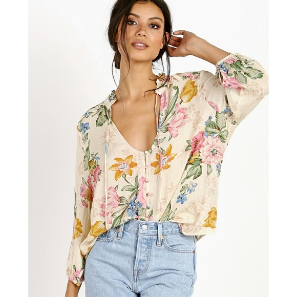 Delilah Bloom Boho Blouse Natural XS Auguste Label